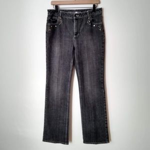 High Sierra Straight Gray Black Jeans